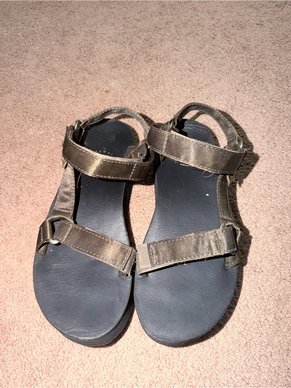 Teva Olive Green Strappy Platform Sandals